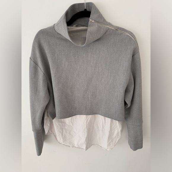 Zara Mock Neck Sweater Shirt - Picture 8 of 9